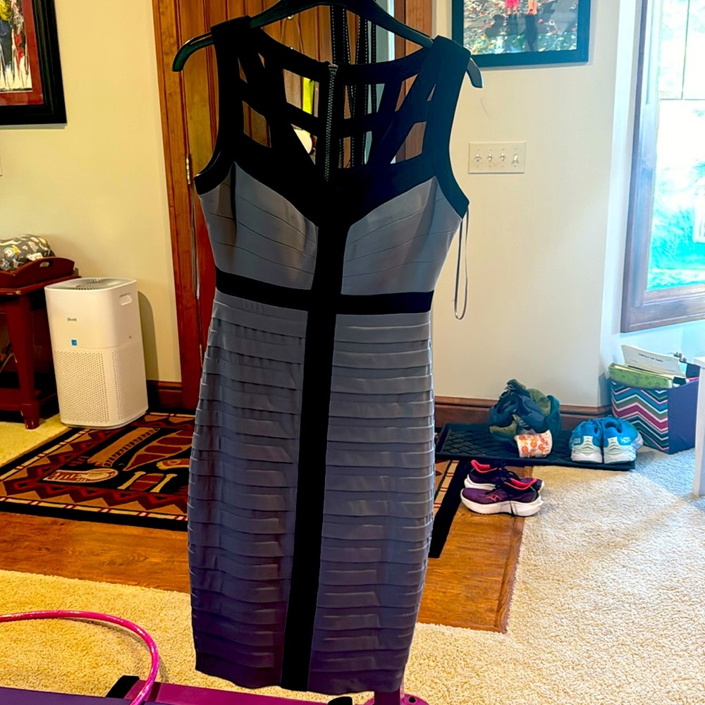 Gray cocktail dress